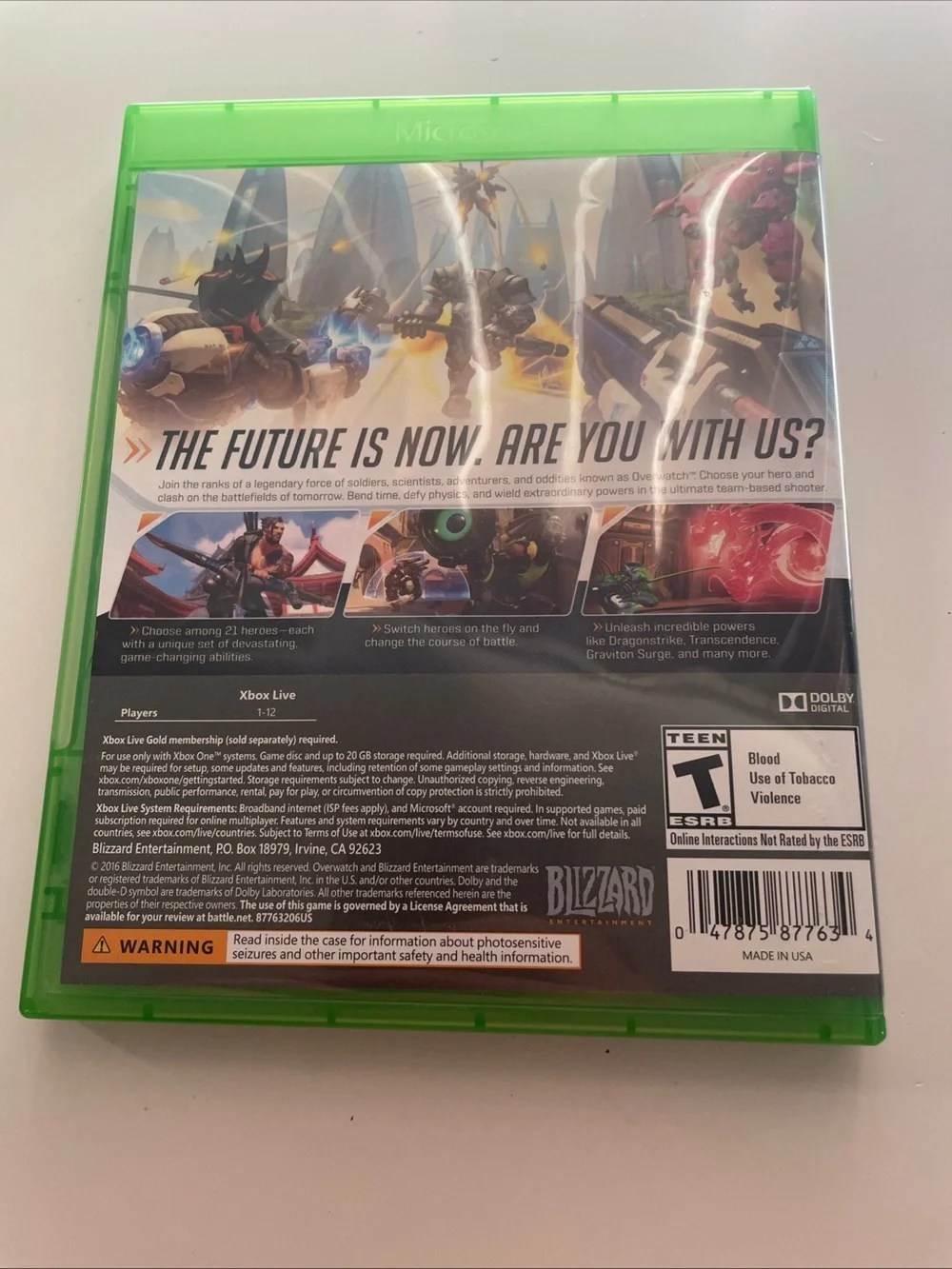 Overwatch Origins Edition Microsoft Xbox One Complete Blizzard Shooter Game